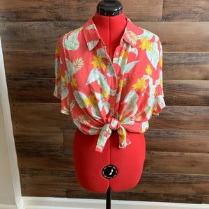 Coral Hawaiian Shirt